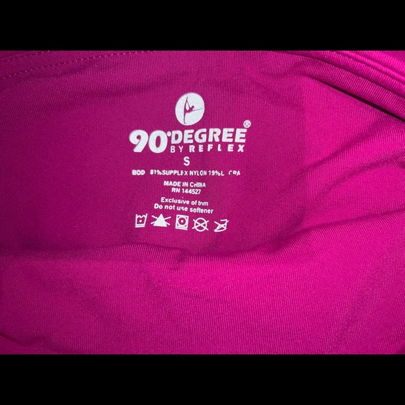 90 Degree By Reflex Magenta Leggings (High Rise) - Picture 2 of 2